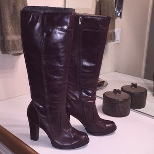 Knee high brown boots